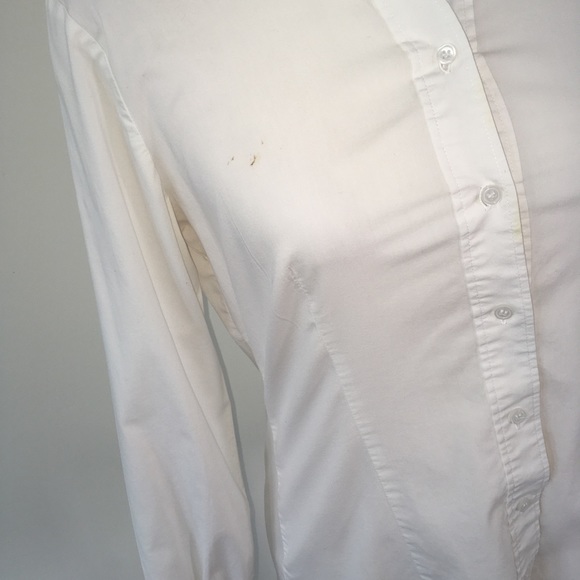 New York & Company White Button Down Shirt - Picture 3 of 4